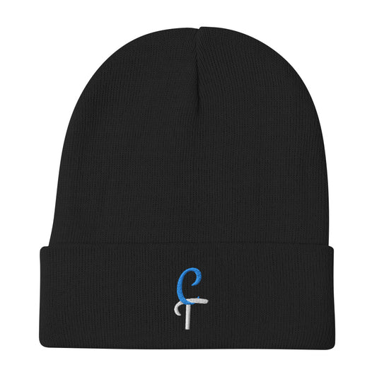 Blue/White Embroidered CT Beanie